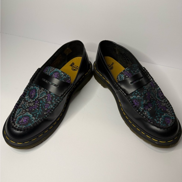 Dr. Martens Floral Brocade Penny Loafers Men’s Size 11 Women’s Size 12 - Picture 7 of 10
